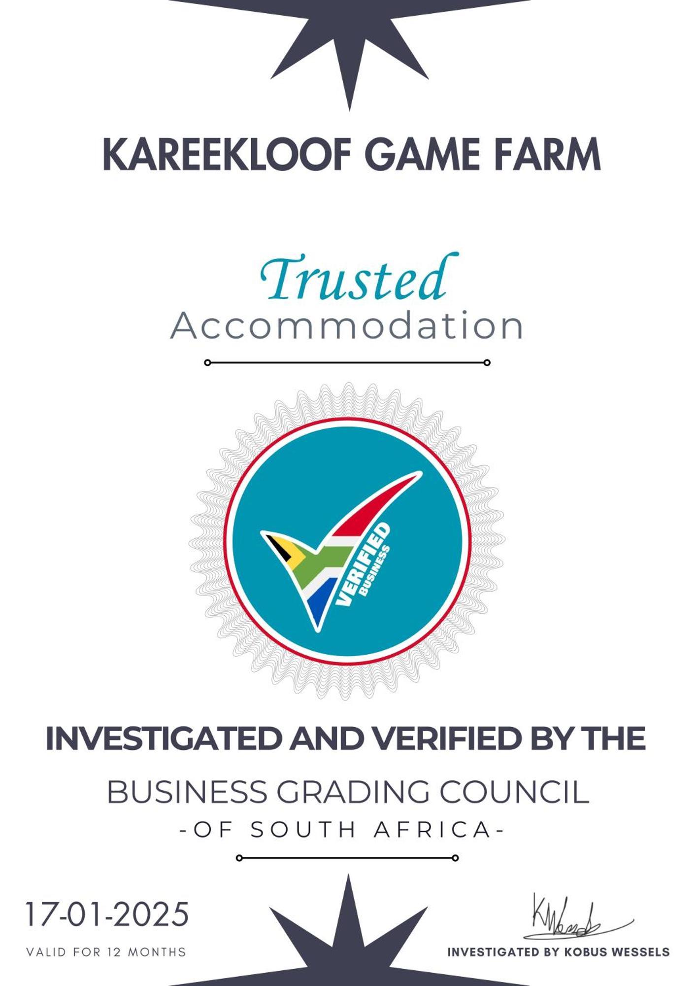 Willa Kareekloof Game Farm Derby Zewnętrze zdjęcie
